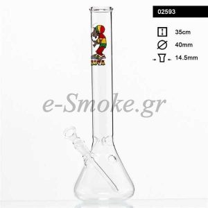 Rasta Smoker Dude Beaker Glass Bong 40mm - 35cm  02593