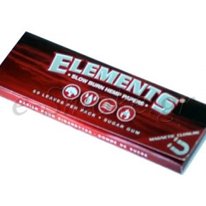 Χαρτάκια στριφτού Elements Red 1,1/4 SLOW BURN HEMP PAPERS (με μαγνήτη)