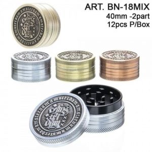 Τρίφτης Καπνού AMSTERDAM 40mm 2 PARTS BN-18 MIX Μεταλλικός Antic Cooper