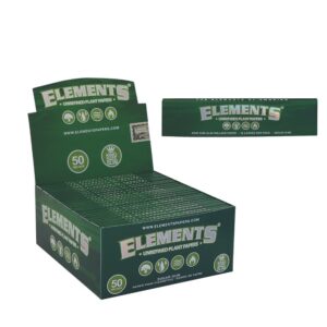 Χαρτάκια Elements Green King Size Slim