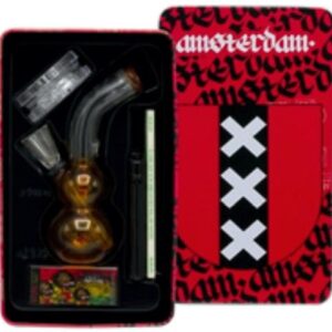 Γυάλινο Bong AMSTERDAM BONG 12cm 02905- SET